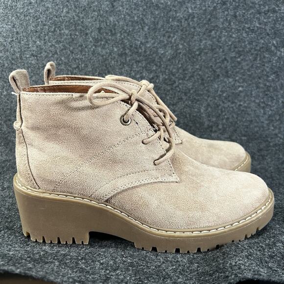 White Mountain Shoes - White Mountain Daniella Women’s 6 1/2 Suede Tan Beige Neutral Boots